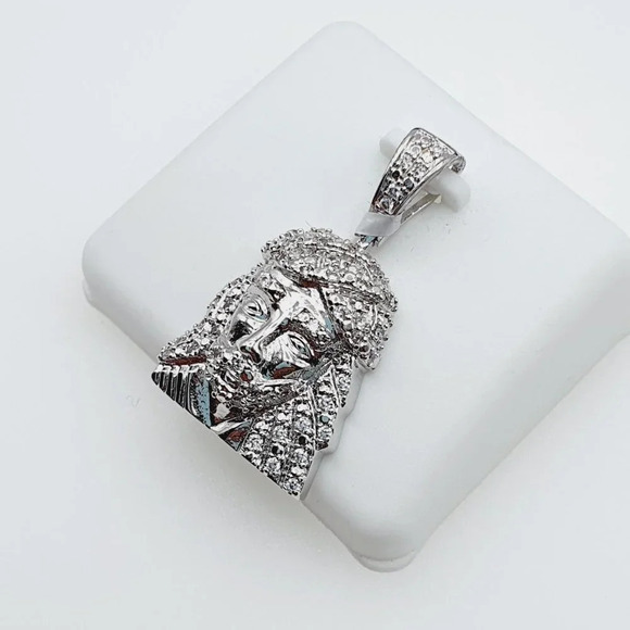 925 Sterling Silver Plated CZ Pendant, INUS1BR069 - Picture 7 of 9